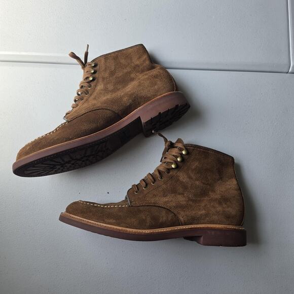 J Crew Kenton Pacer Suede Chukka Boots Mens 9.5 Brown Moc Toe Lug Sole Lace Up main image 4